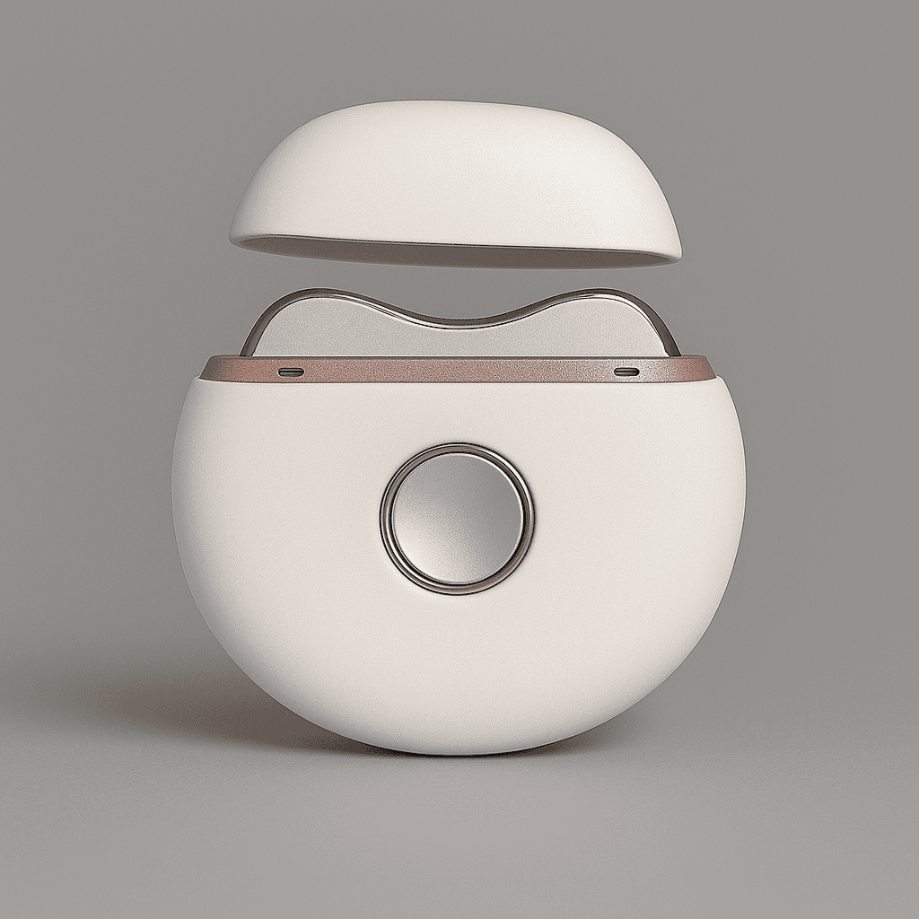 Raveksy EMS Gua Sha Face Lifting Massager | Hot & Cold Skin Therapy Device